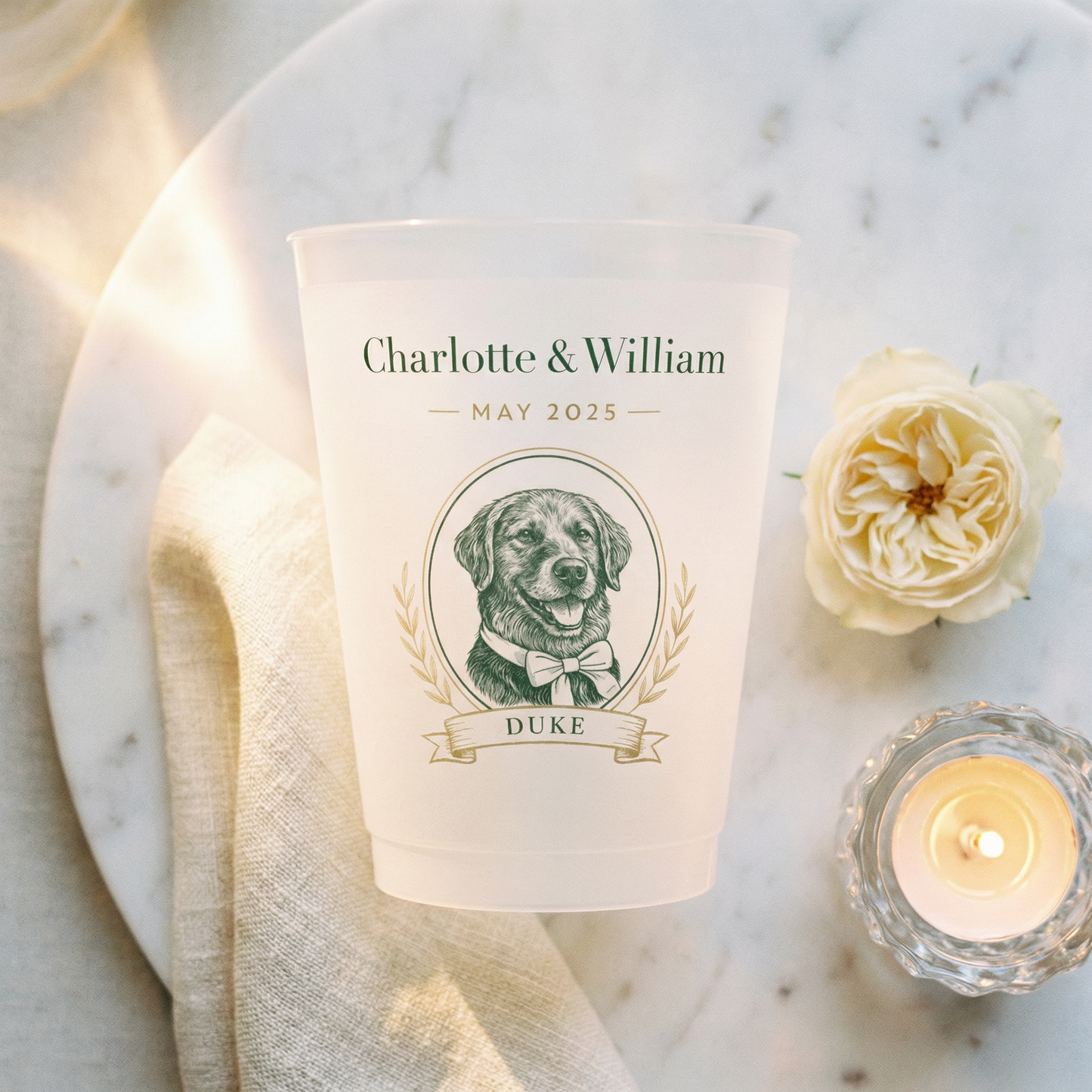 Custom Dog Frosted Cups