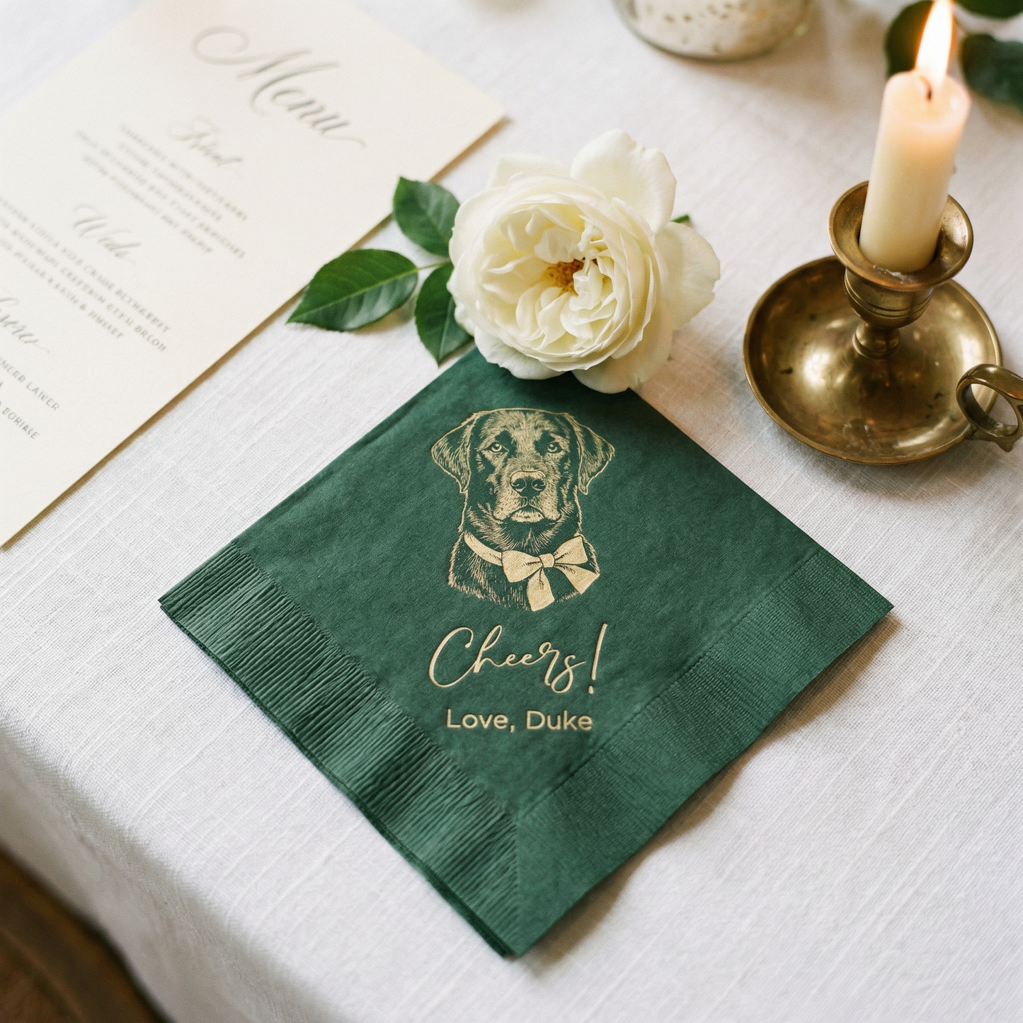 Custom Dog Cocktail Napkins