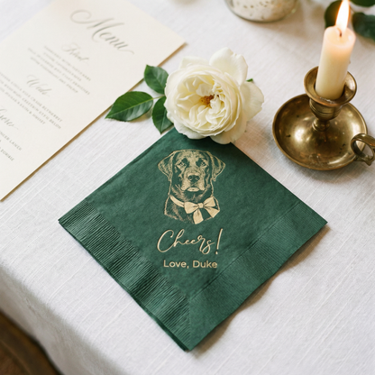 Custom Dog Cocktail Napkins
