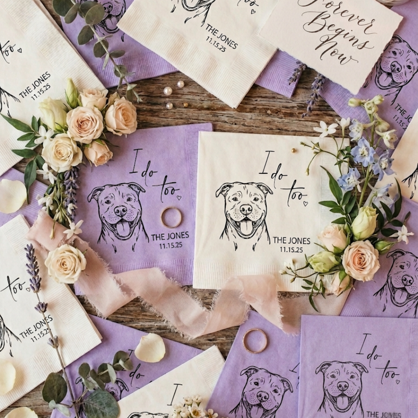 Custom Dog Cocktail Napkins