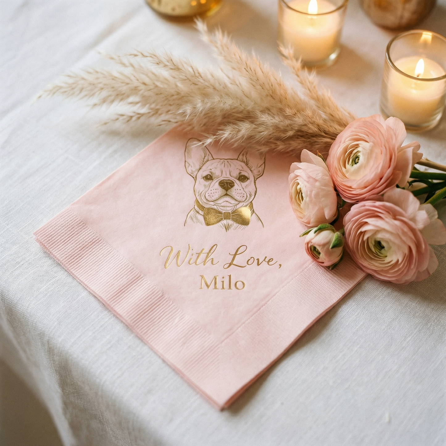 Custom Dog Cocktail Napkins