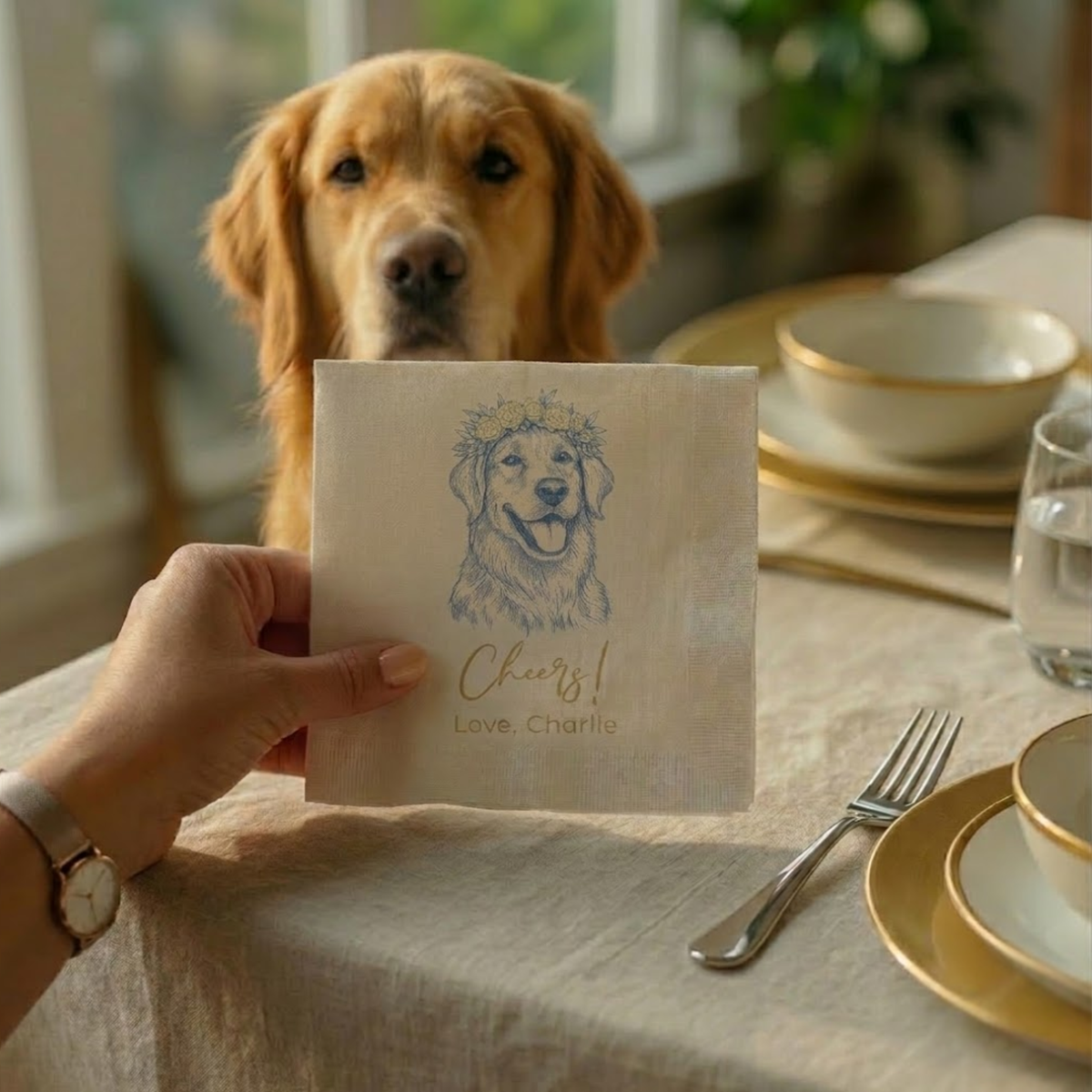 Custom Dog Cocktail Napkins