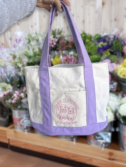 Custom Mini Tote Bag with Your Dog as the Logo