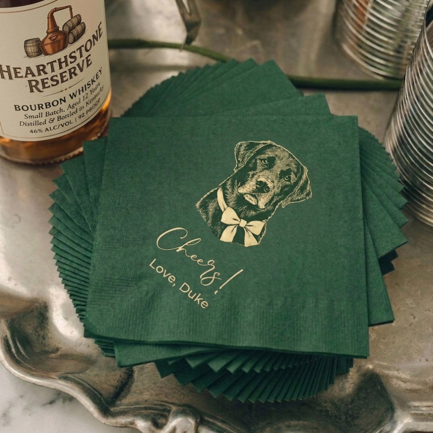 Custom Dog Cocktail Napkins