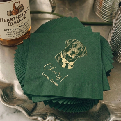 Custom Dog Cocktail Napkins