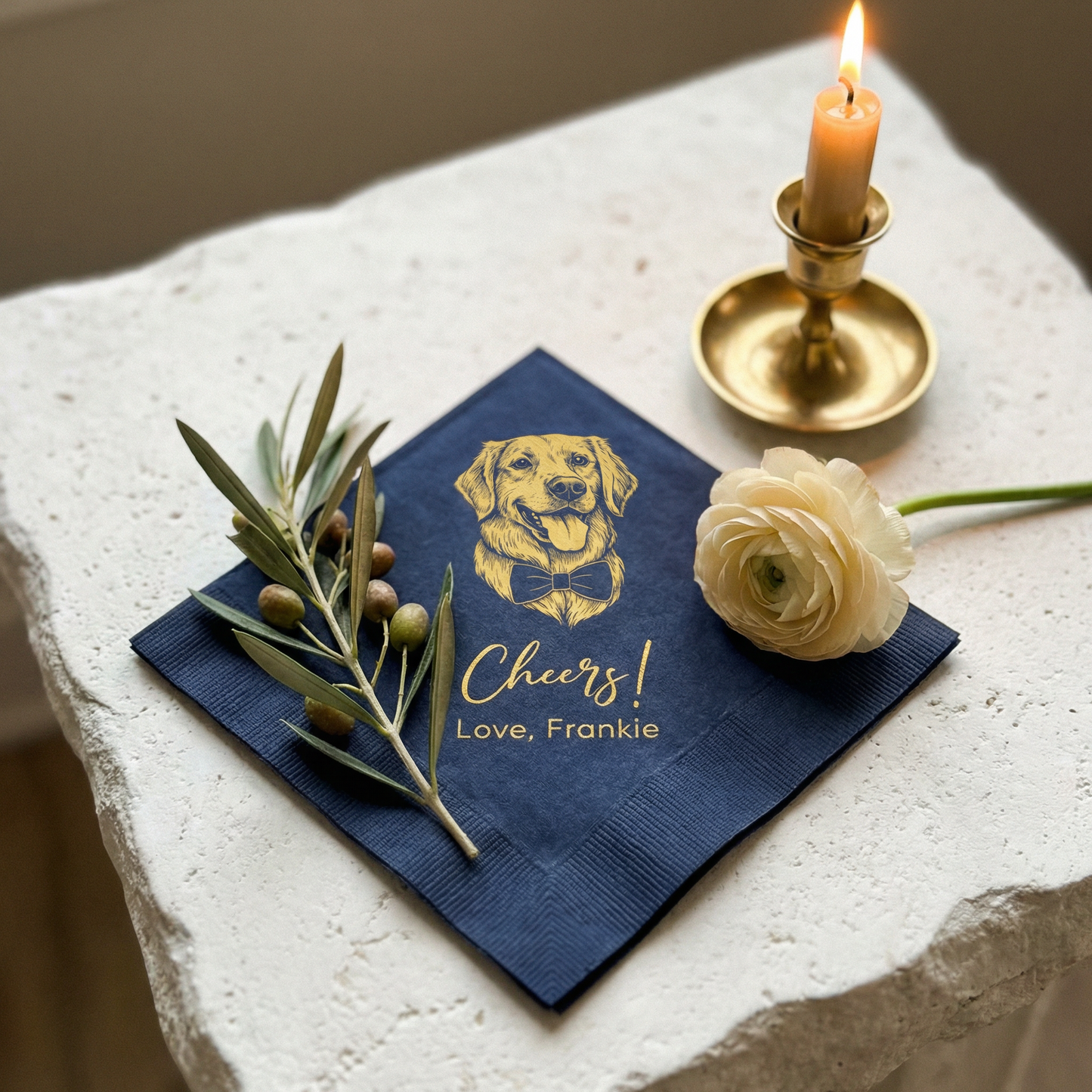 Custom Dog Cocktail Napkins