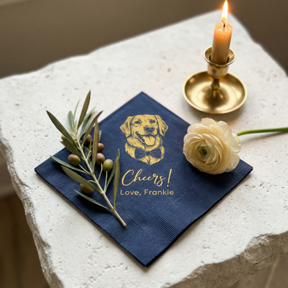 Custom Dog Cocktail Napkins